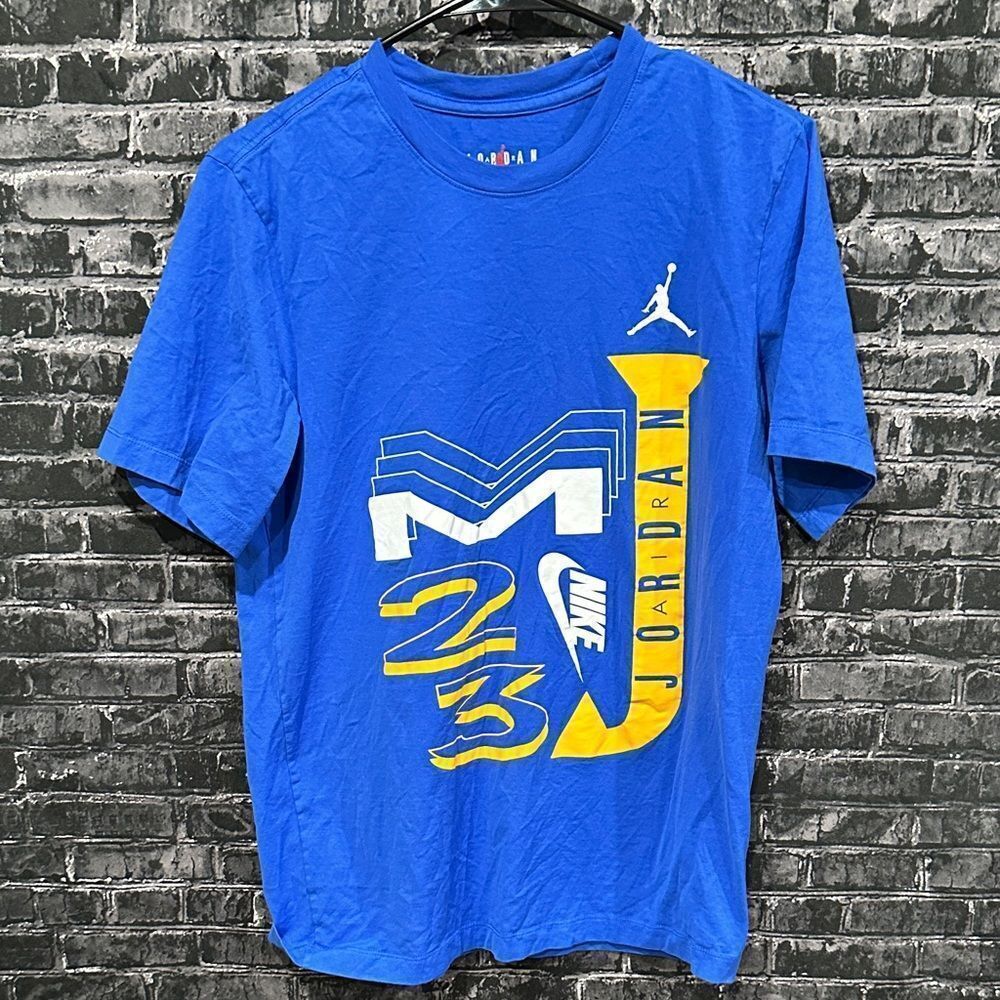 Jordan Blue and Yellow Graphic Tee